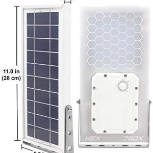 Lampada stradale solare HEX 780X a Luce Calda (Gialla), impostazione di alimentazione a 3 livelli, batteria al litio - immagine 4